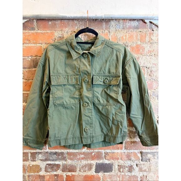 GAP • Army Green Canvas Cargo Jacket • Ladies Size XS - Picture 2 of 6